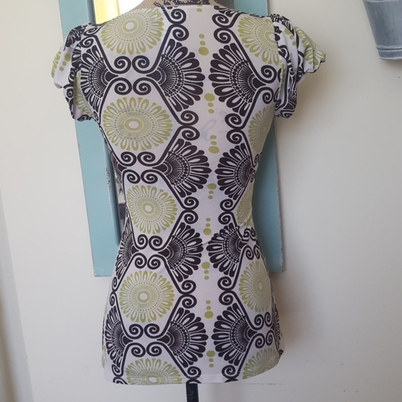 Brown & Green Top Bra Top with Front Tie - Picture 3 of 6